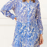 Cezanne Tunic Shirt Dress Semi-Sheer Paisley Print - Onze Montreal