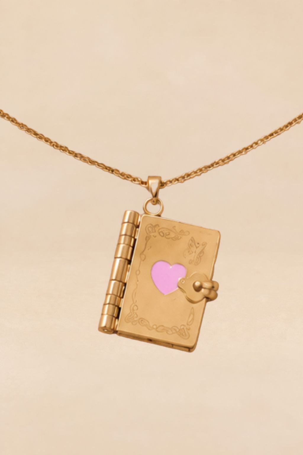 Heart Book Necklace