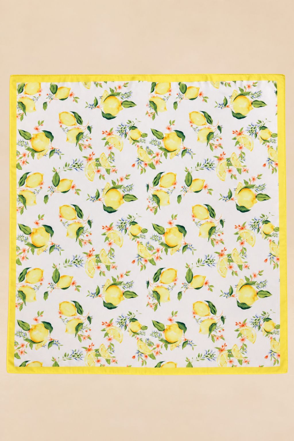 Foulard Carré Imprimé Citrons