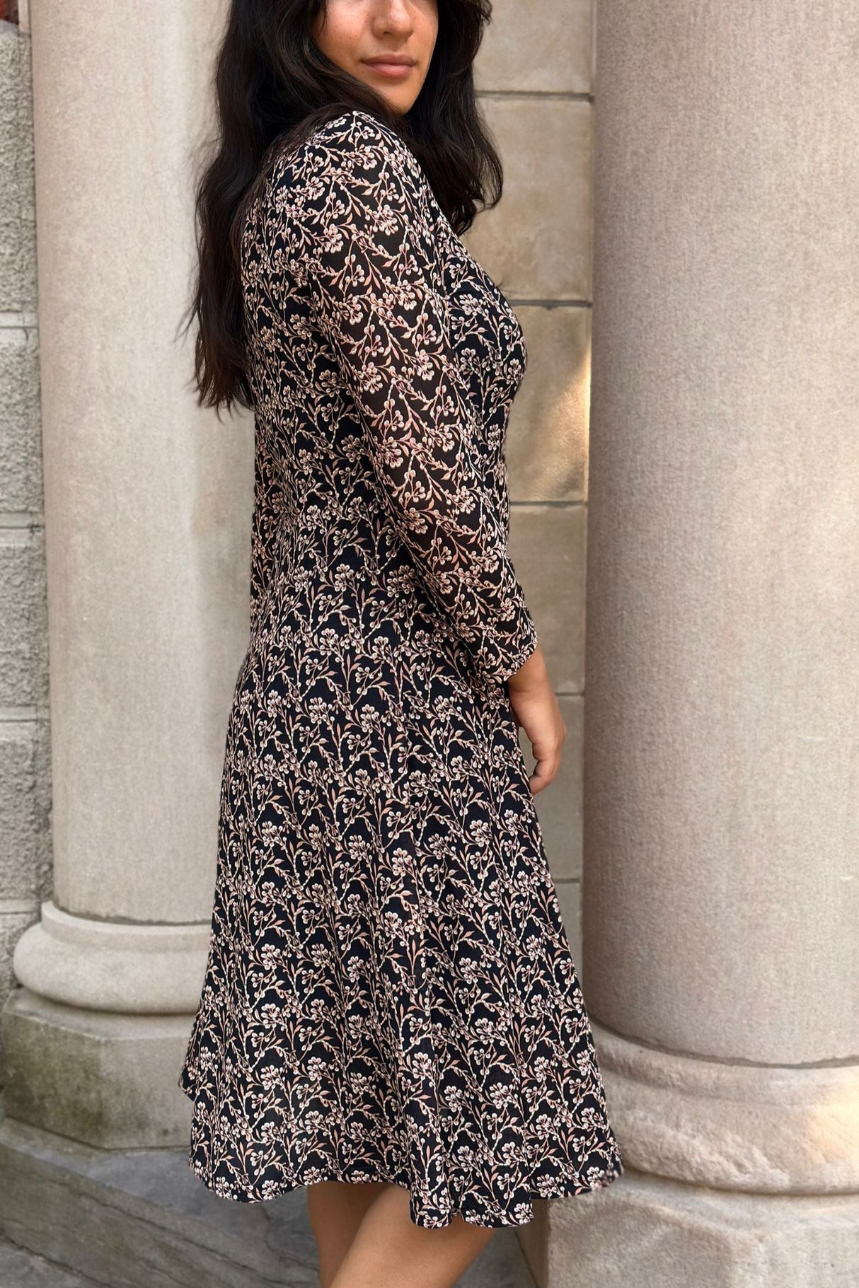 Robe évasée extensible à imprimé floral Audrey