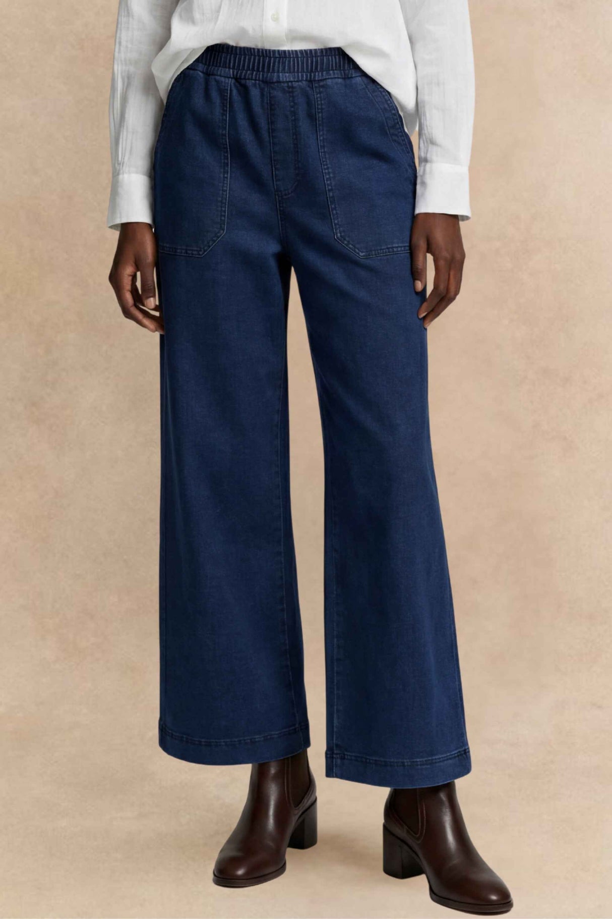 Marion Wide-Leg Denim Pants
