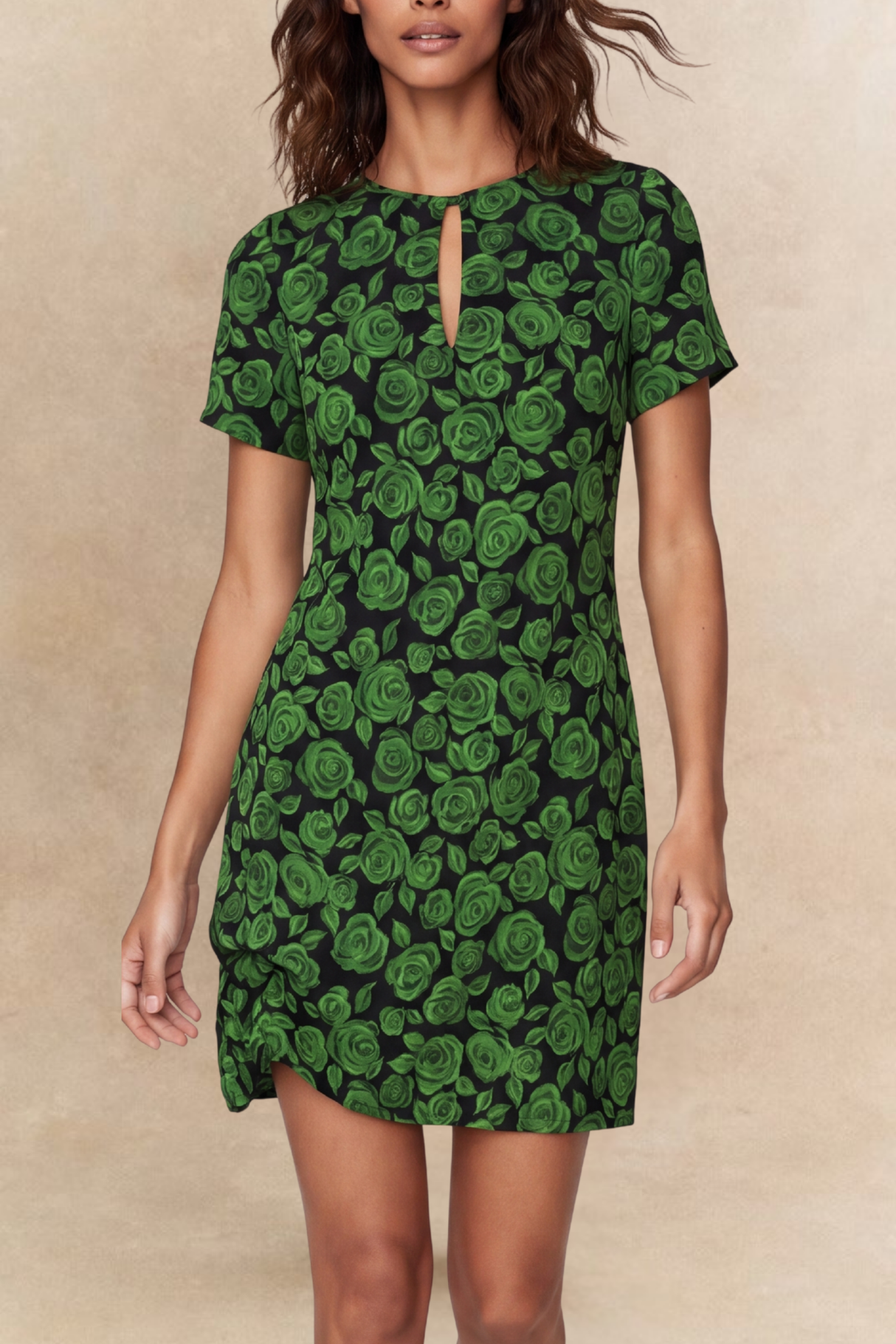 Adelie Robe Moulante Imprimé Floral Décolleté V