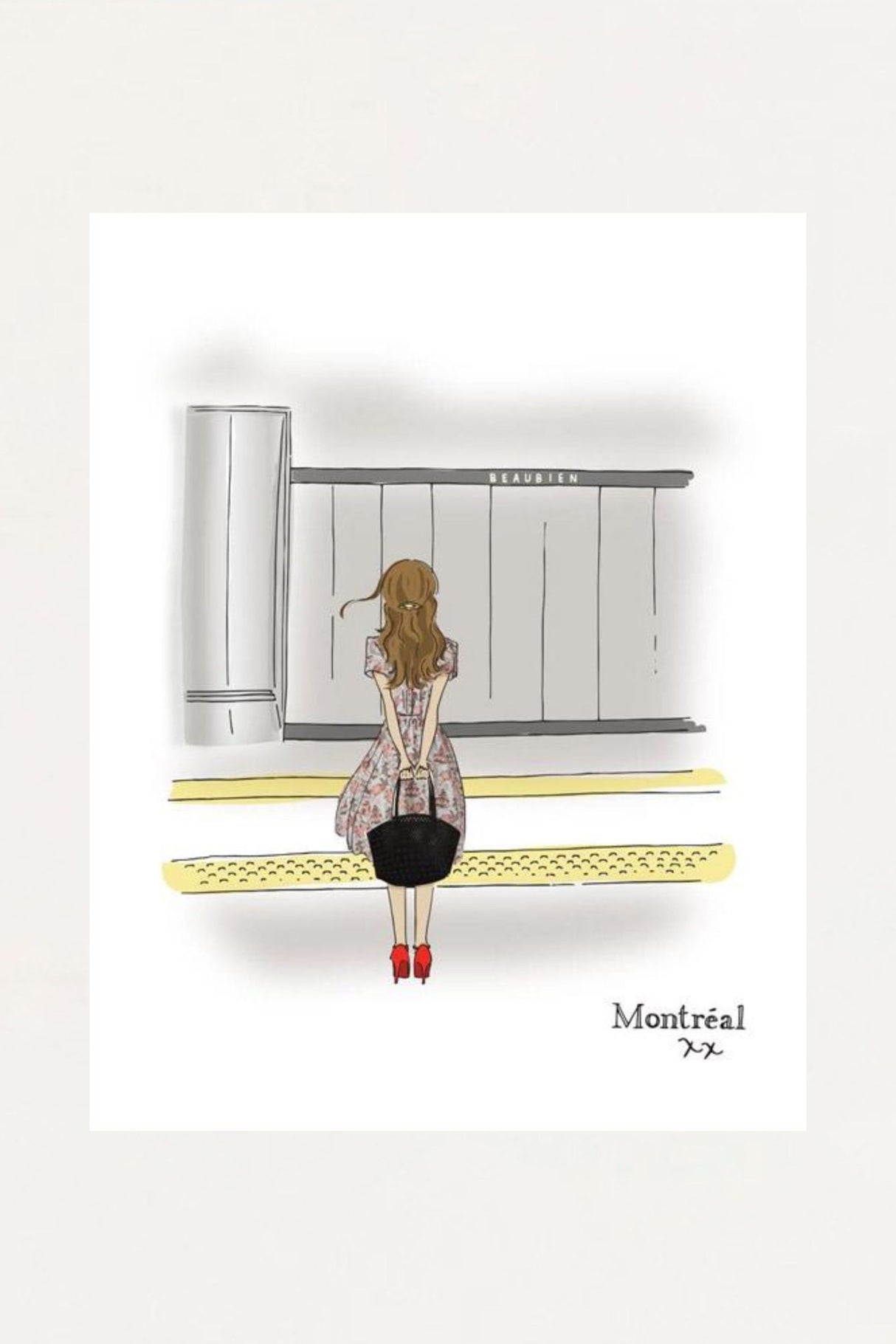 Art Print - Fille au Metro - Onze Montreal Default Title Onze Montreal