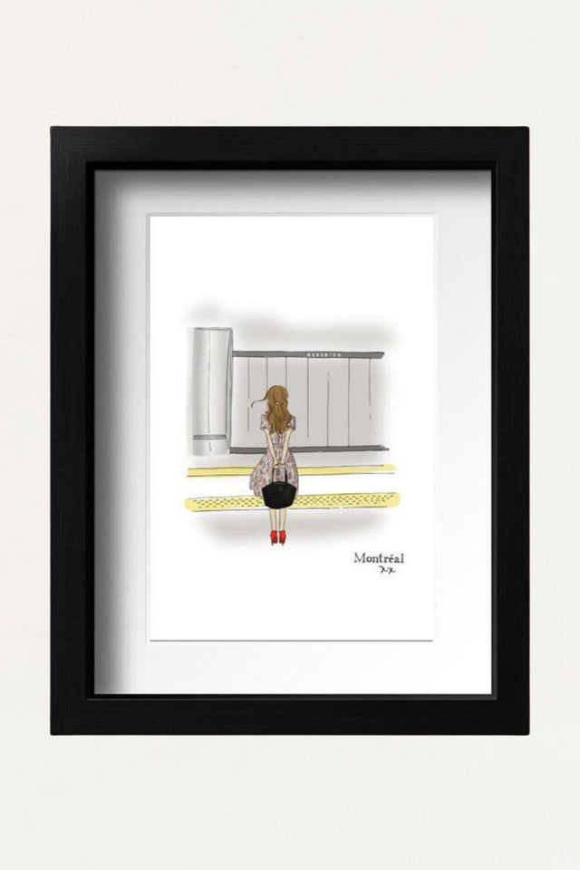 Art Print - Fille au Metro - Onze Montreal Default Title Onze Montreal