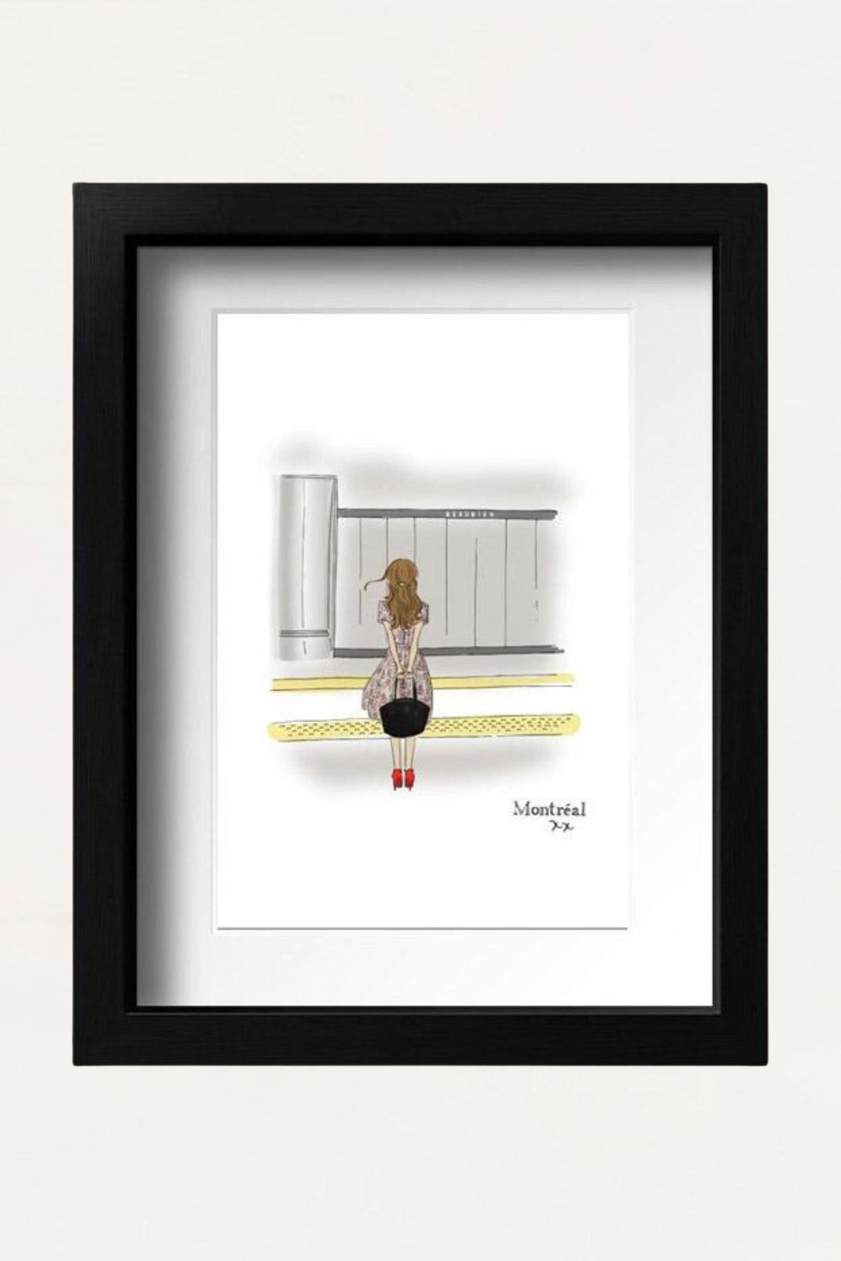 Art Print - Fille au Metro - Onze Montreal Default Title Onze Montreal