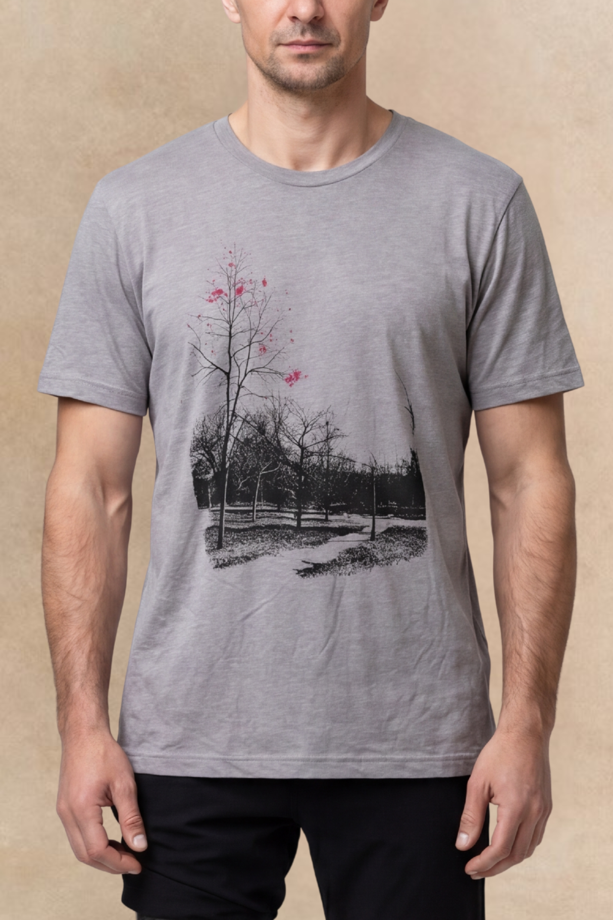 T-shirt Homme Automnal Gris