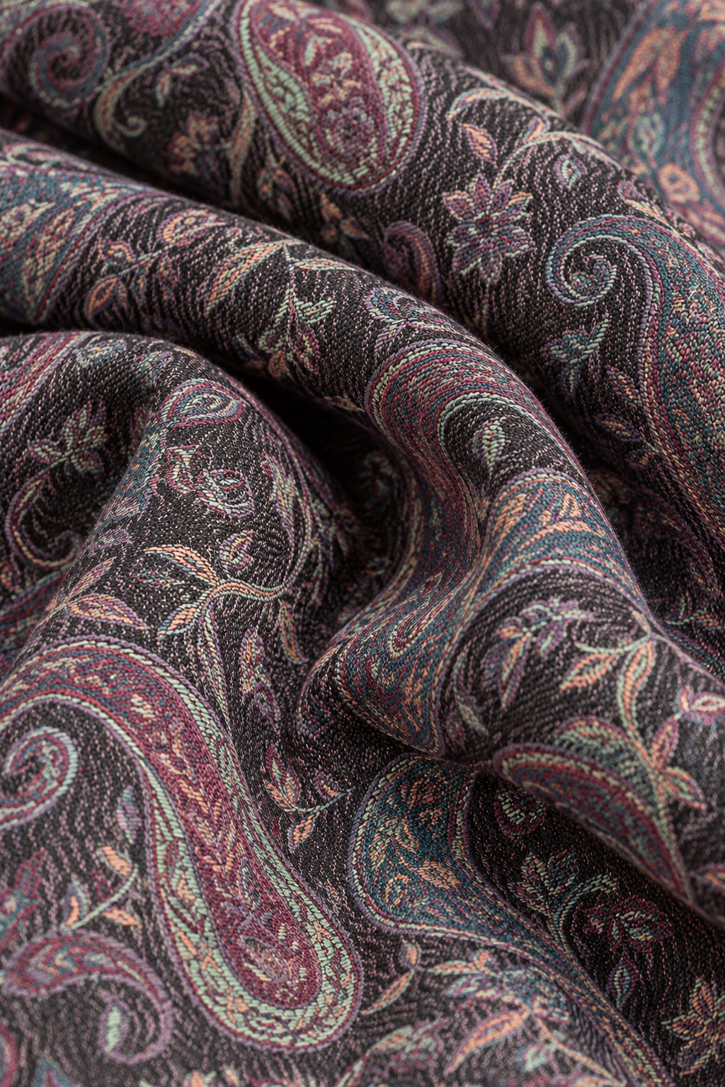 Foulard Pashmina Jacquard Motifs Noir