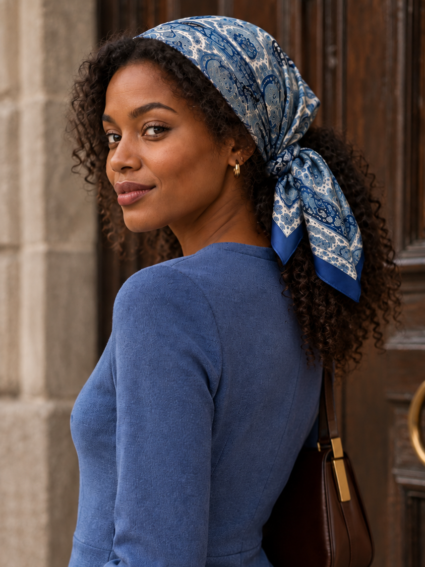 Foulard Carré Motif Floral
