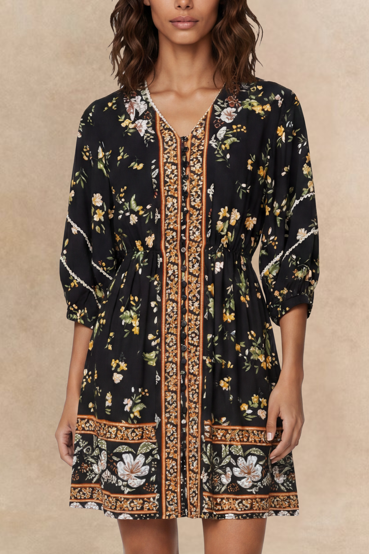 Robe bohème imprimée Brigitta