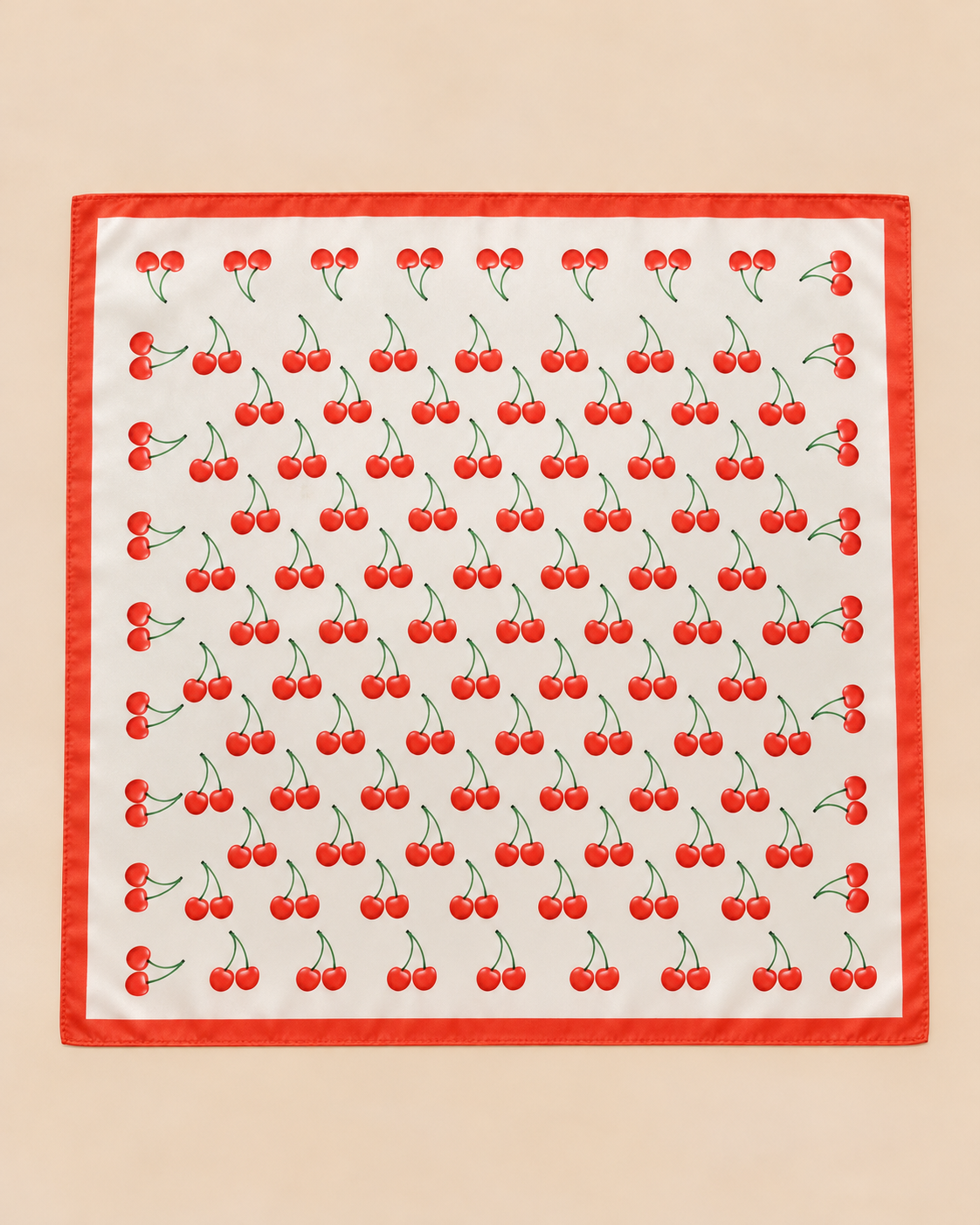 Foulard Carré Imprimé Cerises