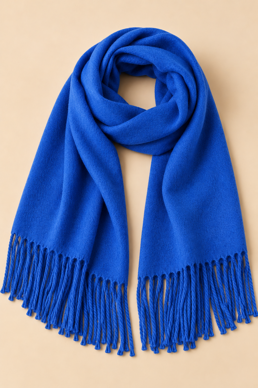 Sapphire Blue Fringe Scarf