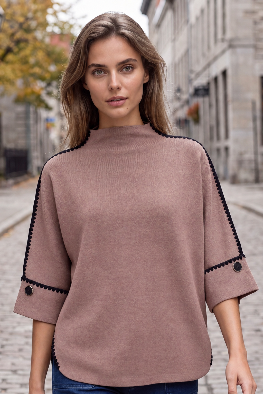 Celestine Mock Neck Knit Top