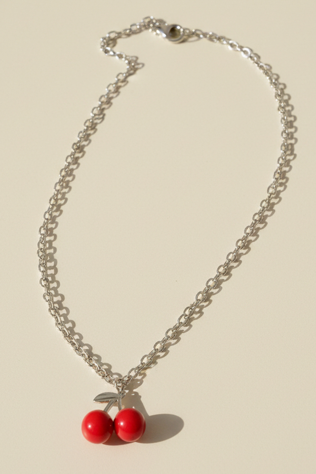 Cherry Pendant Chain Necklace