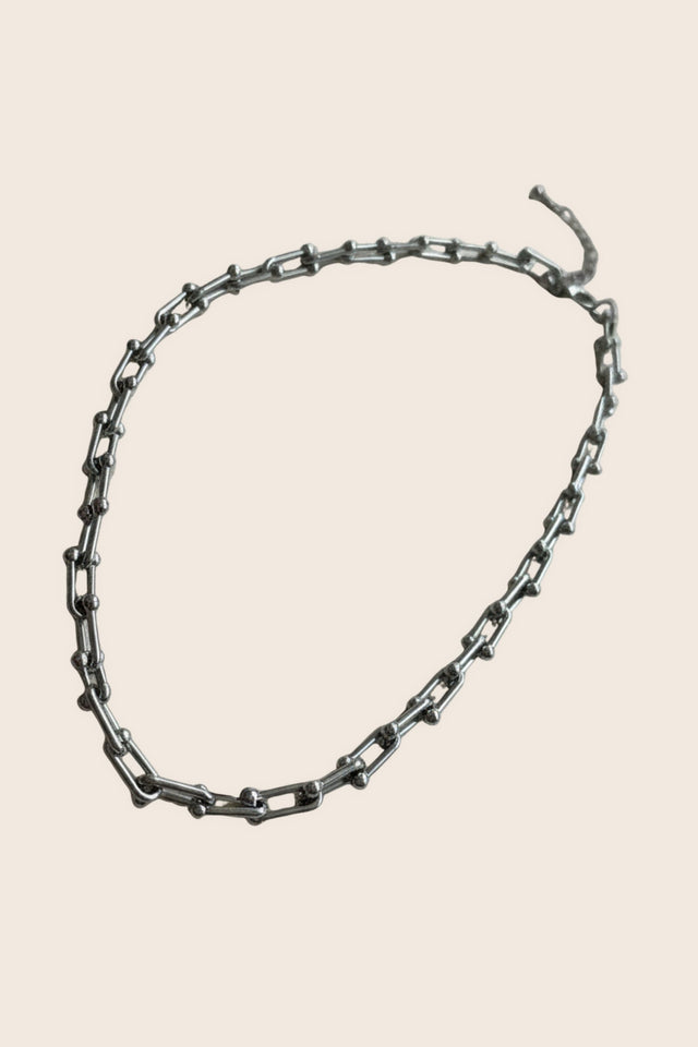 Chunky Steel Link Necklace