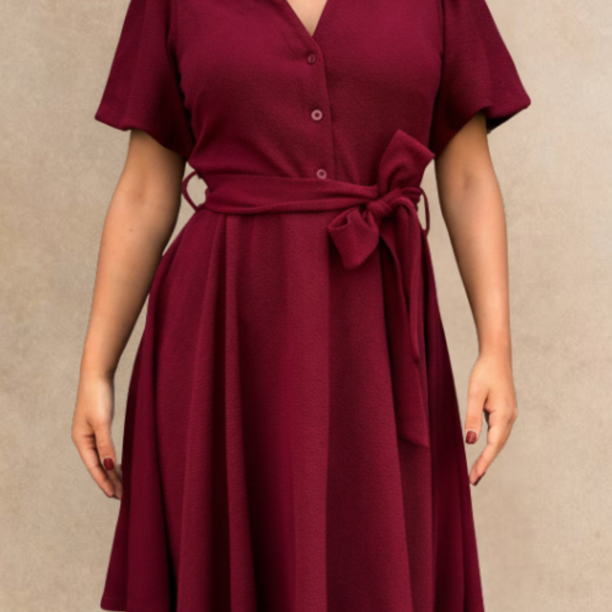 Coralie Tie-Waist Fit & Flare Dress - Onze Montreal