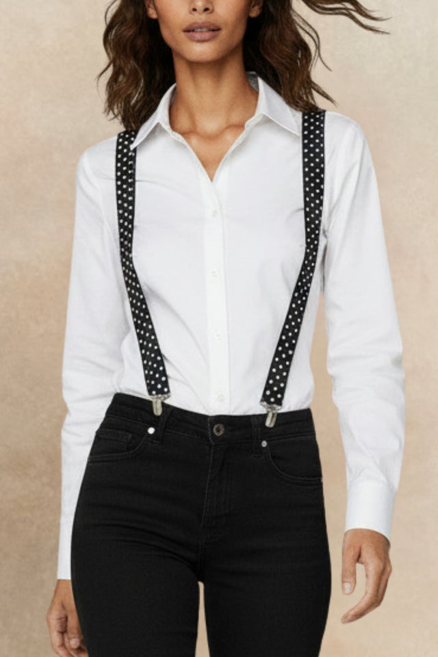Dots Suspenders Elastic Women's Adjustable