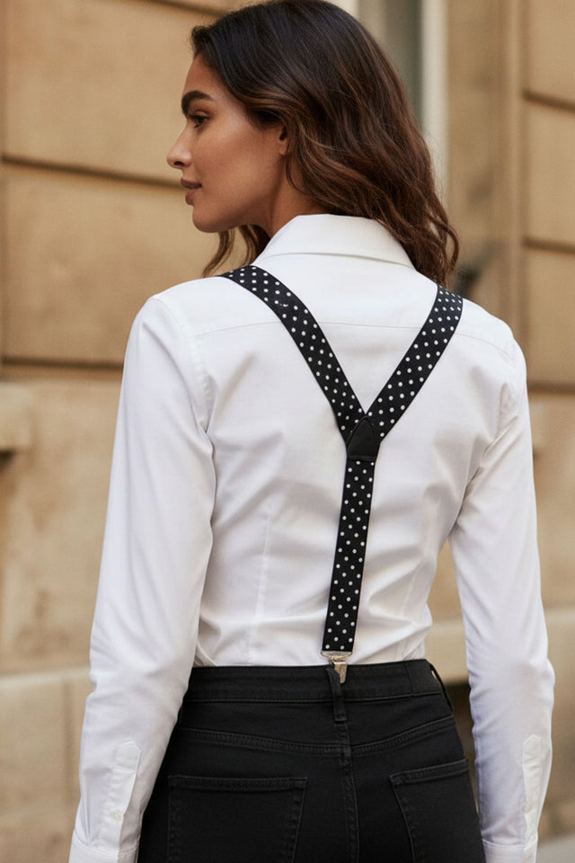 Dots Suspenders Elastic Women's Adjustable