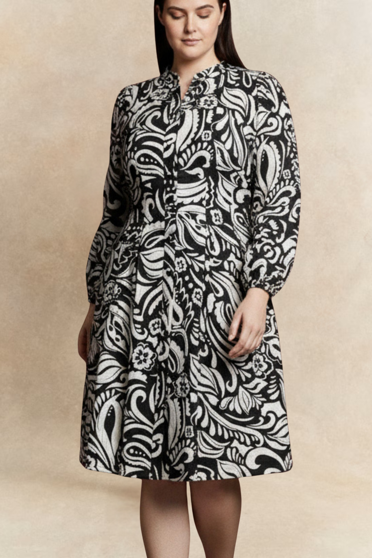 Eleanor Printed Long Sleeve Dress