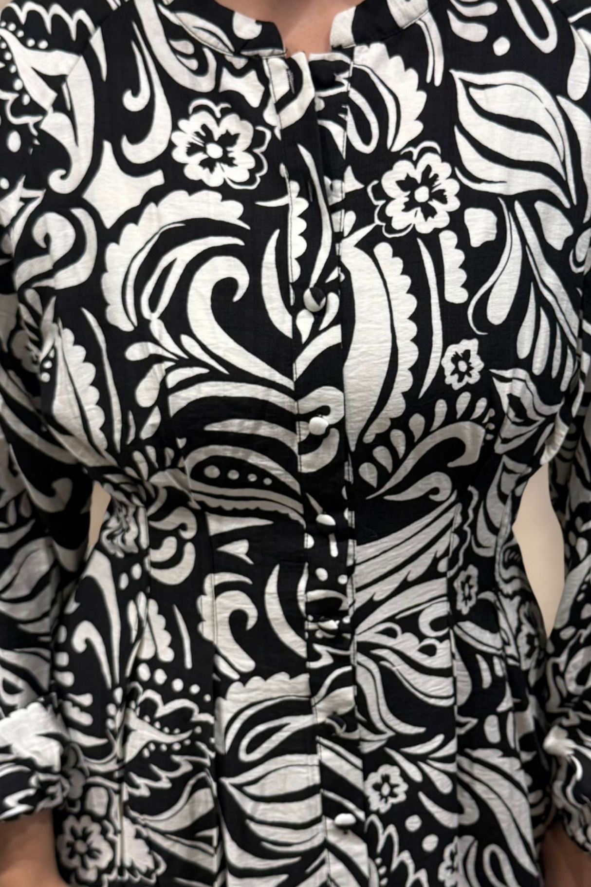 Robe imprimée Eleanor à manches longues