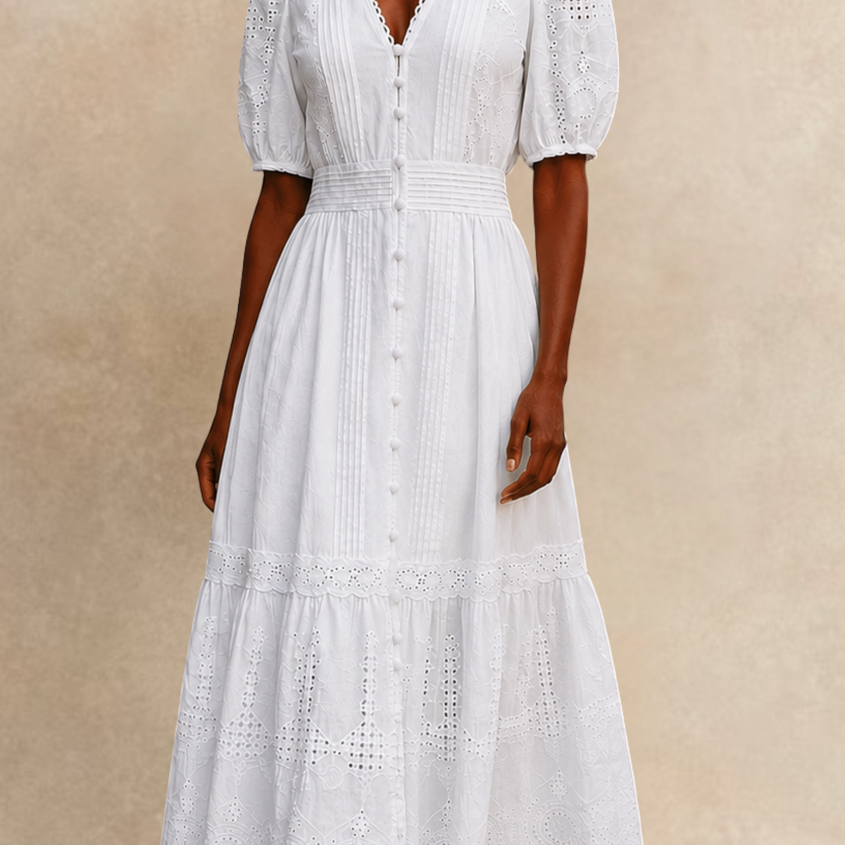 green and blue plaid dress 40s Plaid Puff Sleeve Gown