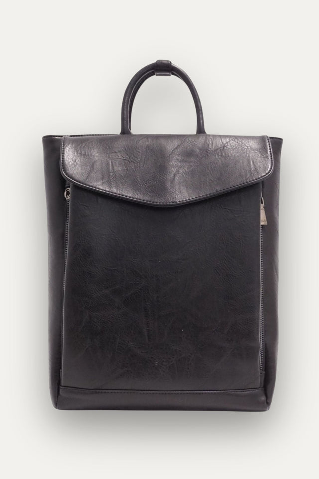 Evie Laptop Backpack Crossbody Flap Front