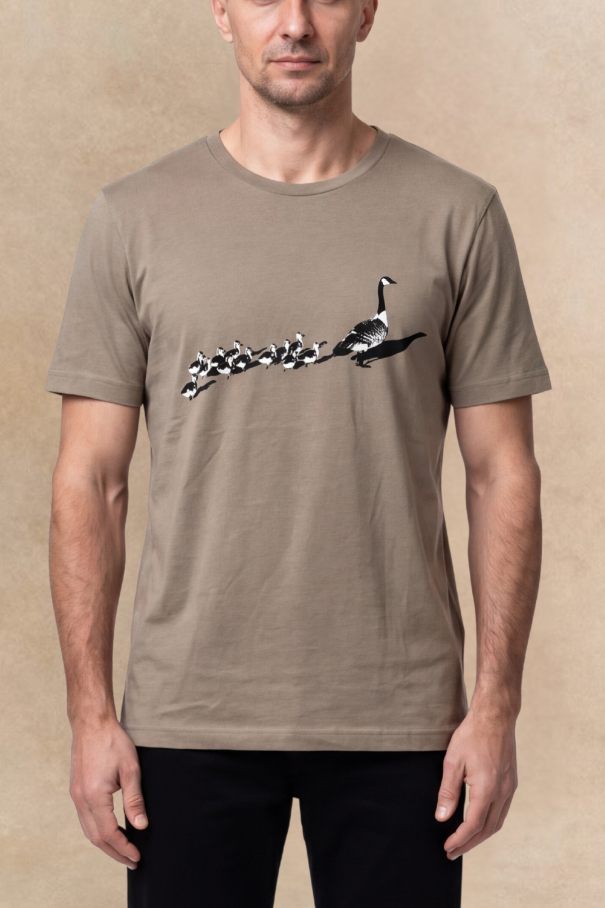 Geese T-Shirt homme Vert Khaki