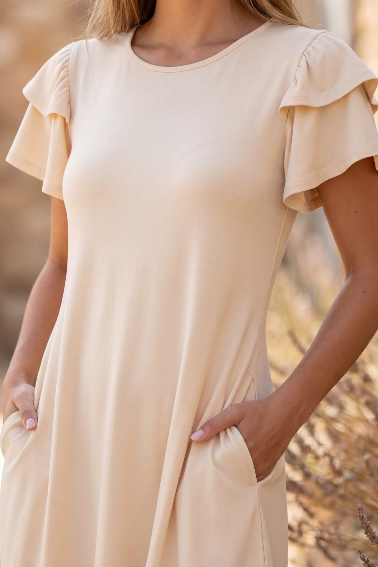 Gladys Double Ruffle Short Sleeve Dress