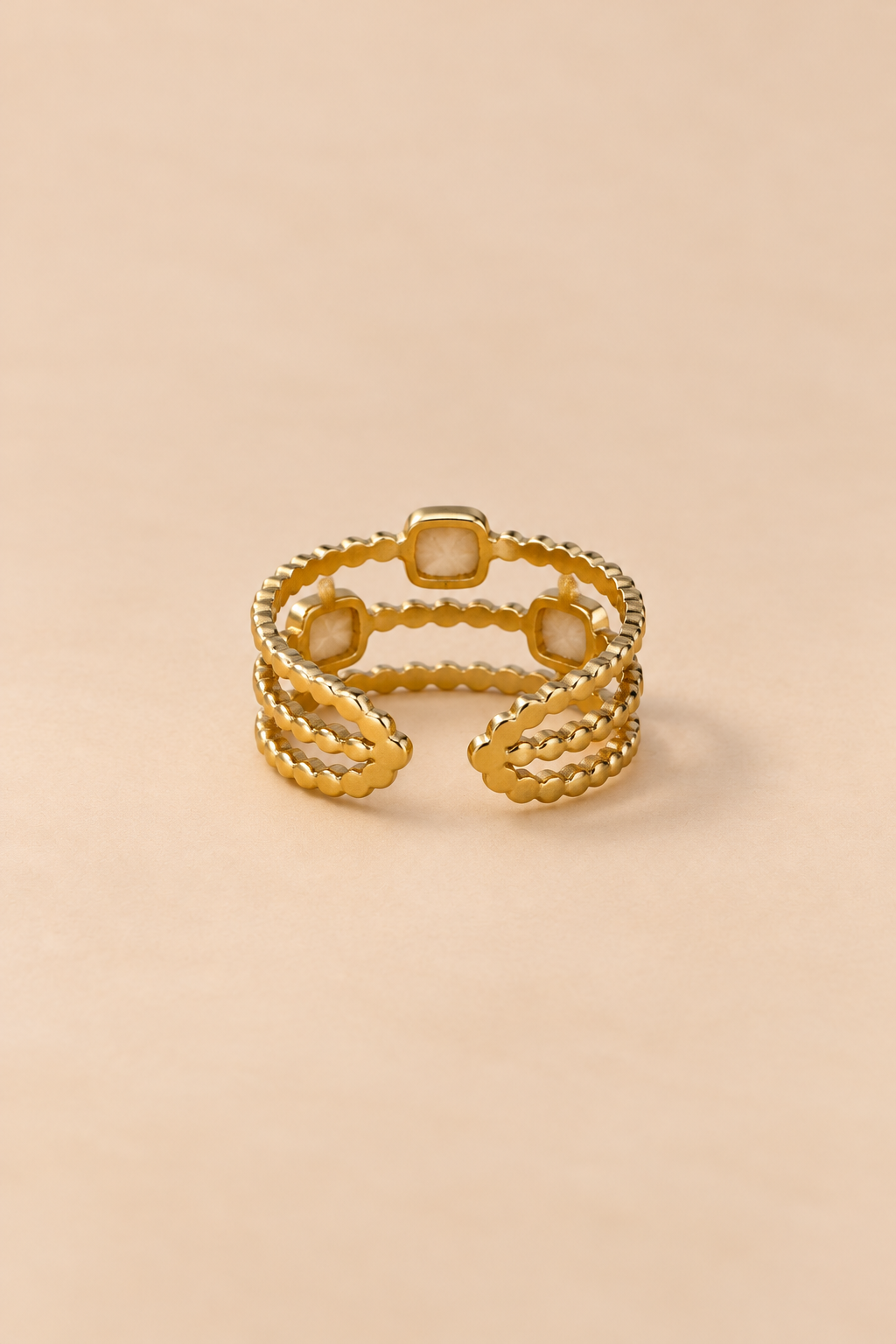 Bague Ouverte Plaquée Or