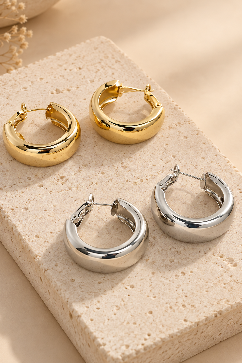 Boucles D’Oreilles Créoles Épaisses