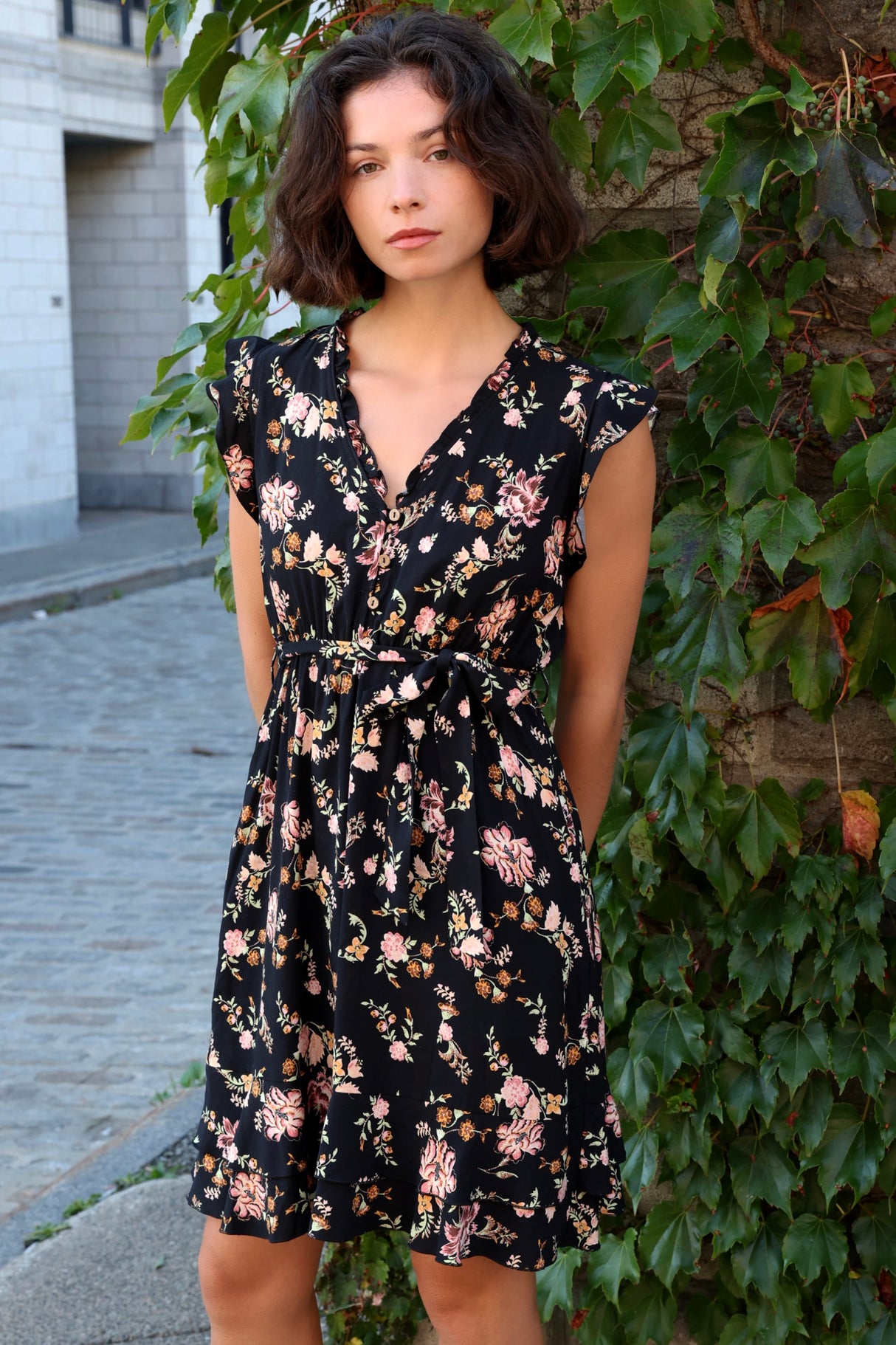 Natasha Floral Print Short Dress
