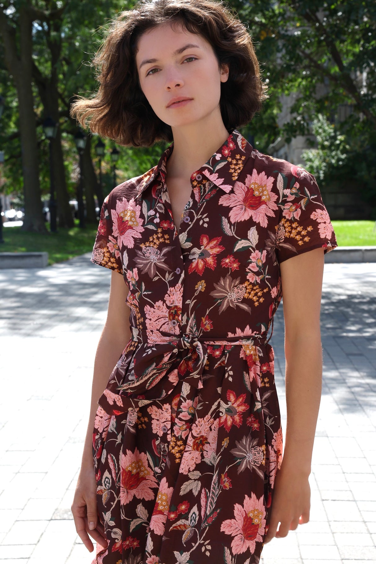 Augustine Midi Shirt Dress Floral Print