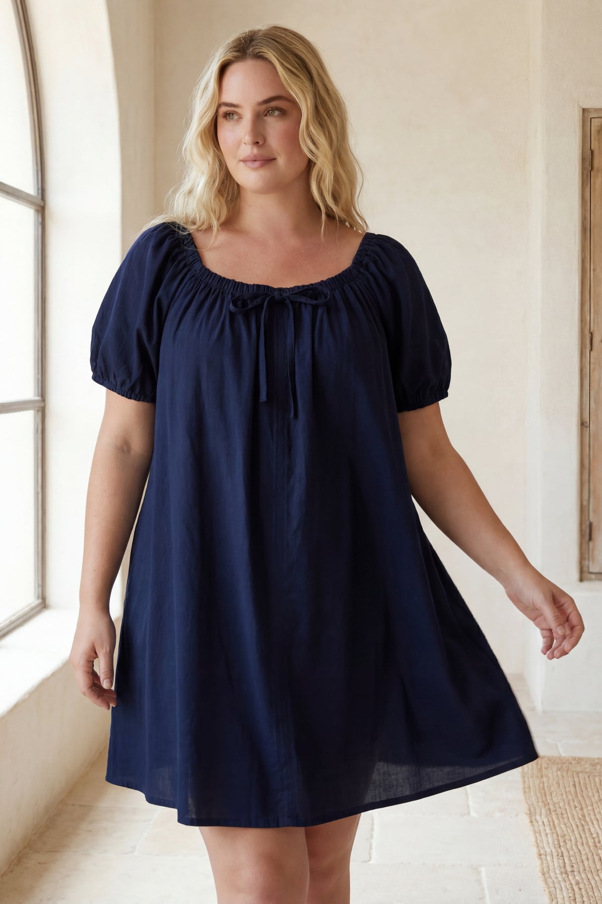 Joelle Robe Jean Épaules Dénudées Nœud
