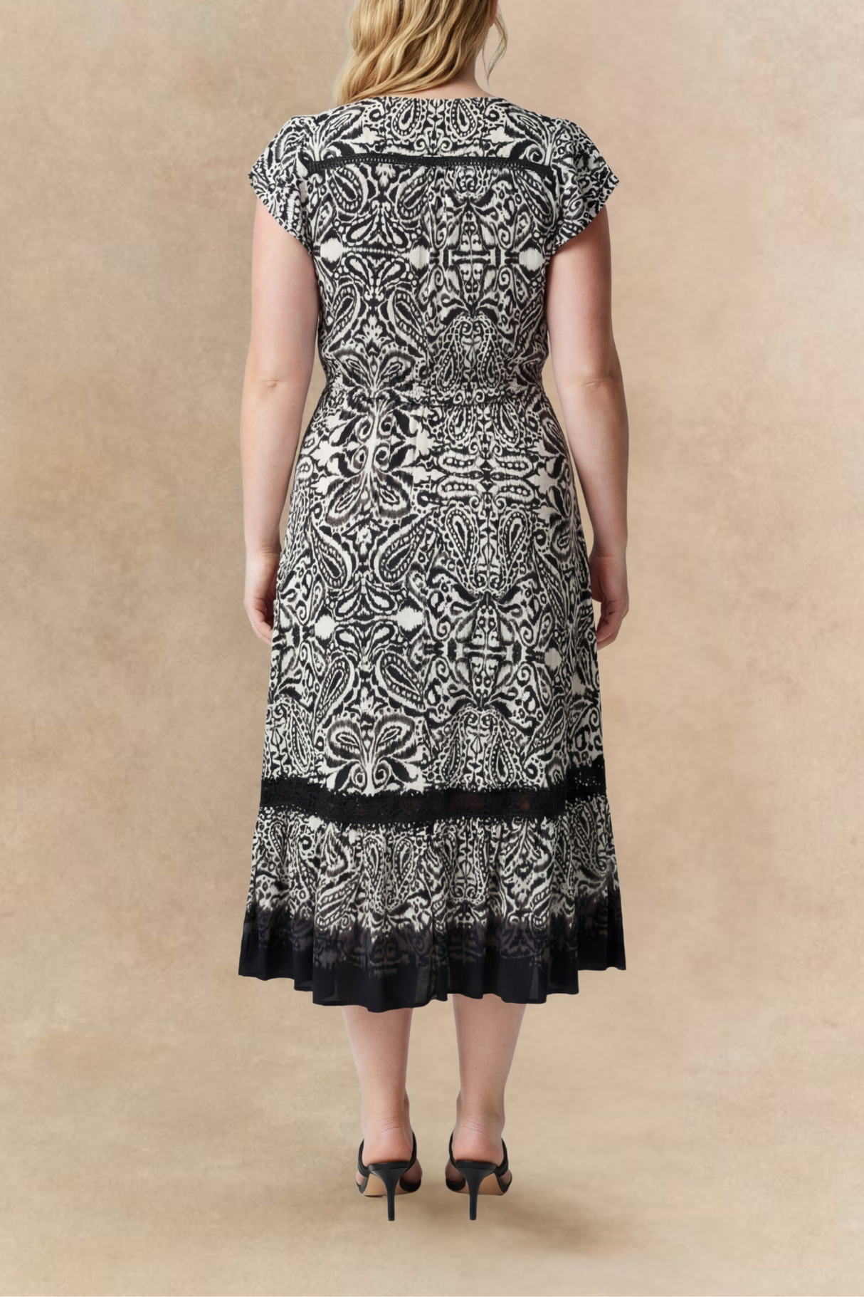 PRÉVENTE | Kayla Robe Bohème Col V Boutonnage Devant Manches Courtes Poches