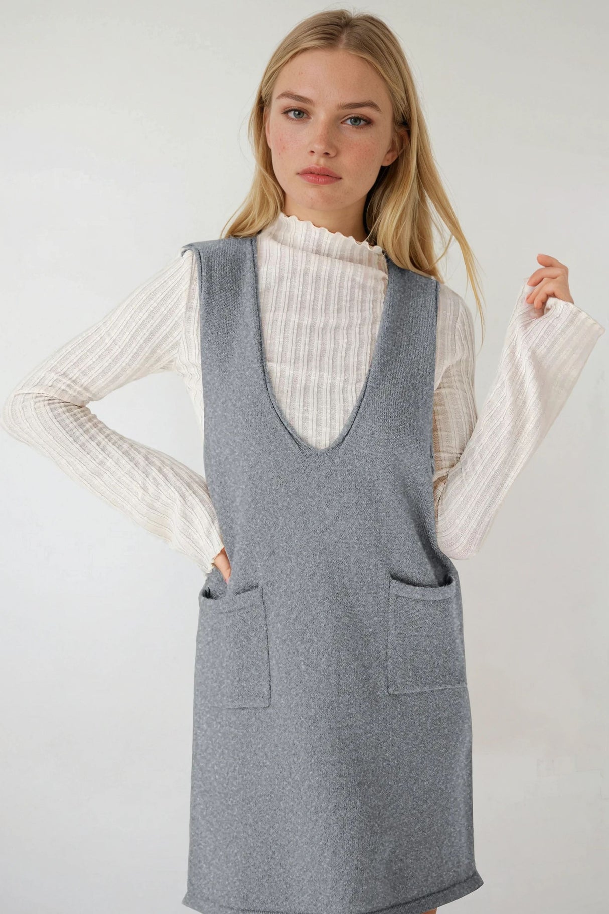 Kelly Sleeveless Knit Dress with Pockets