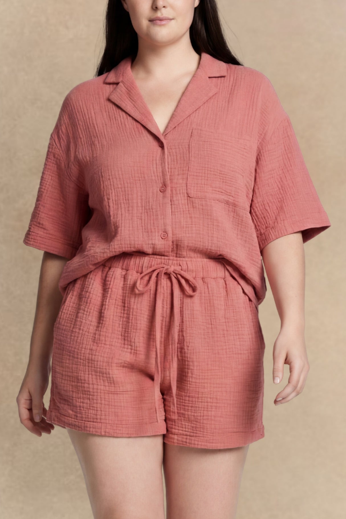 Kimberly Relaxed Button Up Shirt & Shorts Set