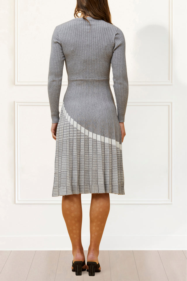 Leslie Dress Knit Prince De Galle Pleated Skirt - Onze Montreal Black / XS Annick