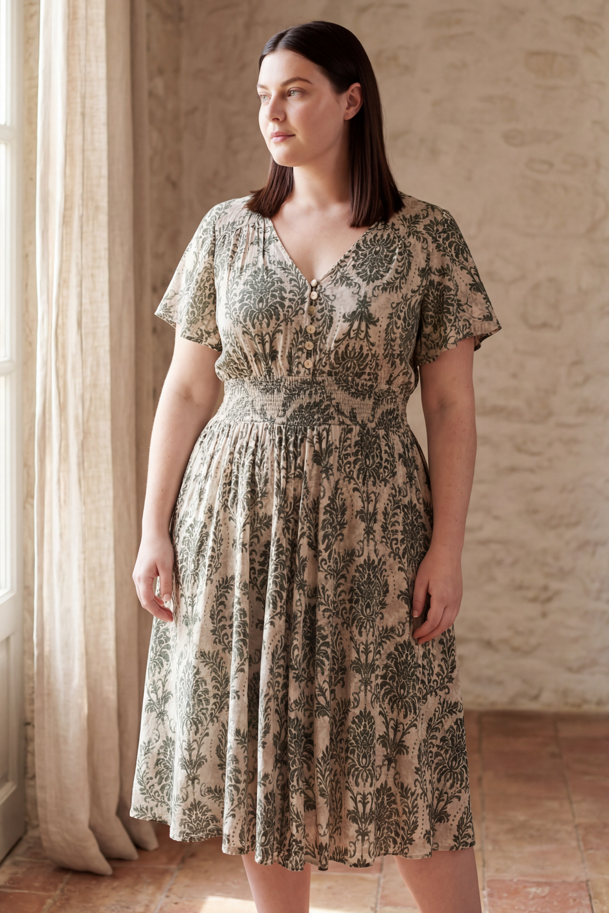 Robe fleurie Babette smockée