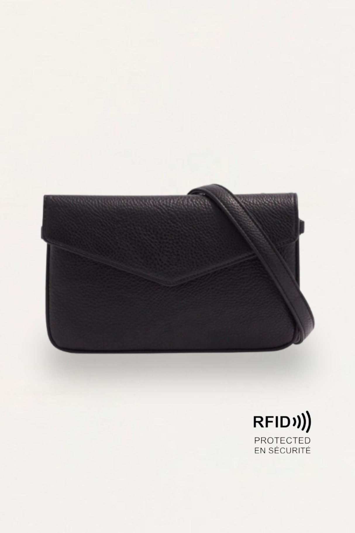 Luxury Midered Vegan Leather Purse Clutch - Onze Montreal Black Vegan