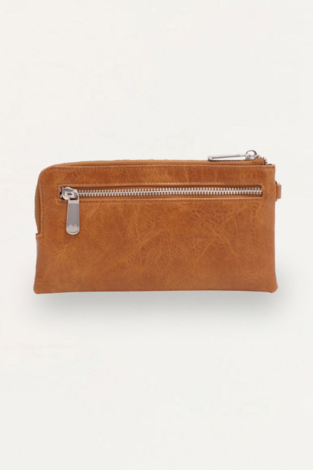 Margot Vegan Leather Clutch Wallet - Onze Montreal Brown Onze Montreal