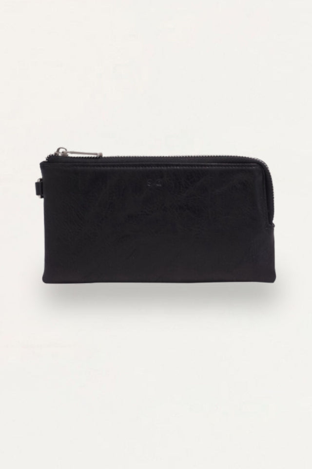 Margot Vegan Leather Clutch Wallet - Onze Montreal Black Onze Montreal