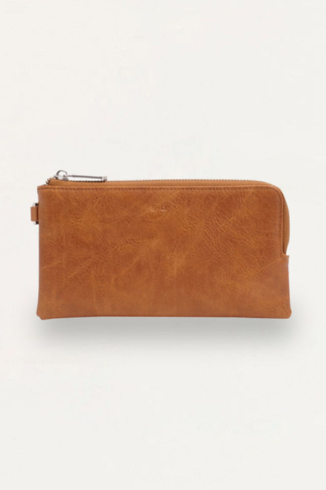 Margot Vegan Leather Clutch Wallet - Onze Montreal Brown Onze Montreal