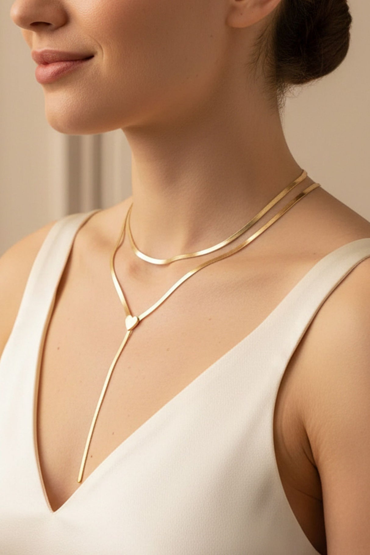 Marilyne 18K Collier Cœur Plaqué Or