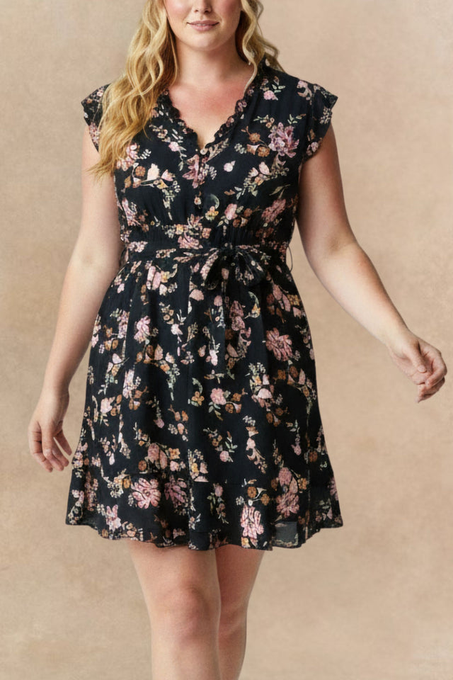 Natasha Floral Print Short Dress