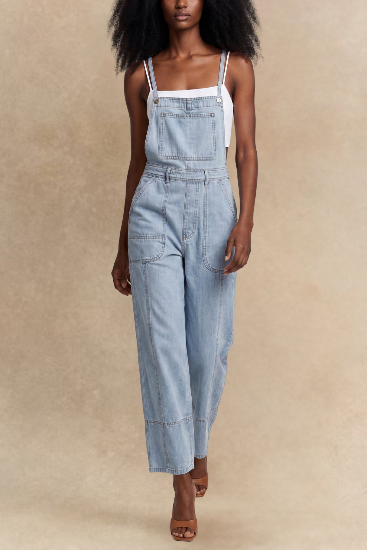Aurelia Salopette Jean Ample Jambe Large