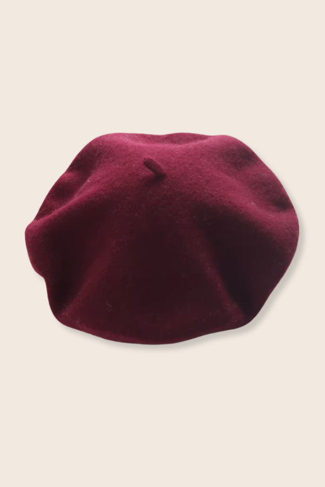 Pampidou Classic Wool Beret Tonal Embroidery Many Colors
