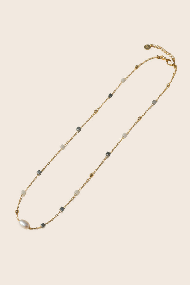 Pearl Drop Layered Necklace