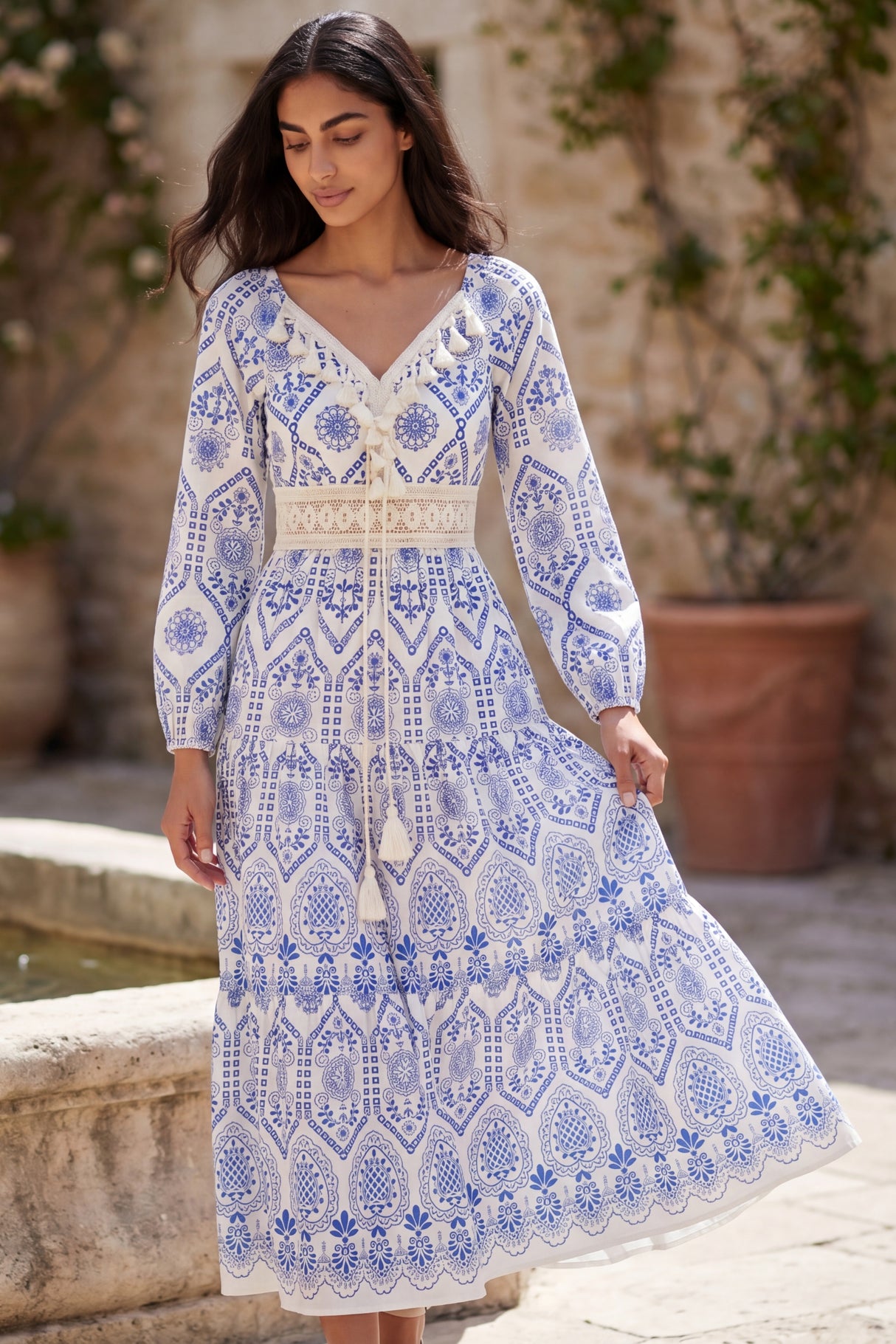 Piper Robe Midi Imprimé Bohème