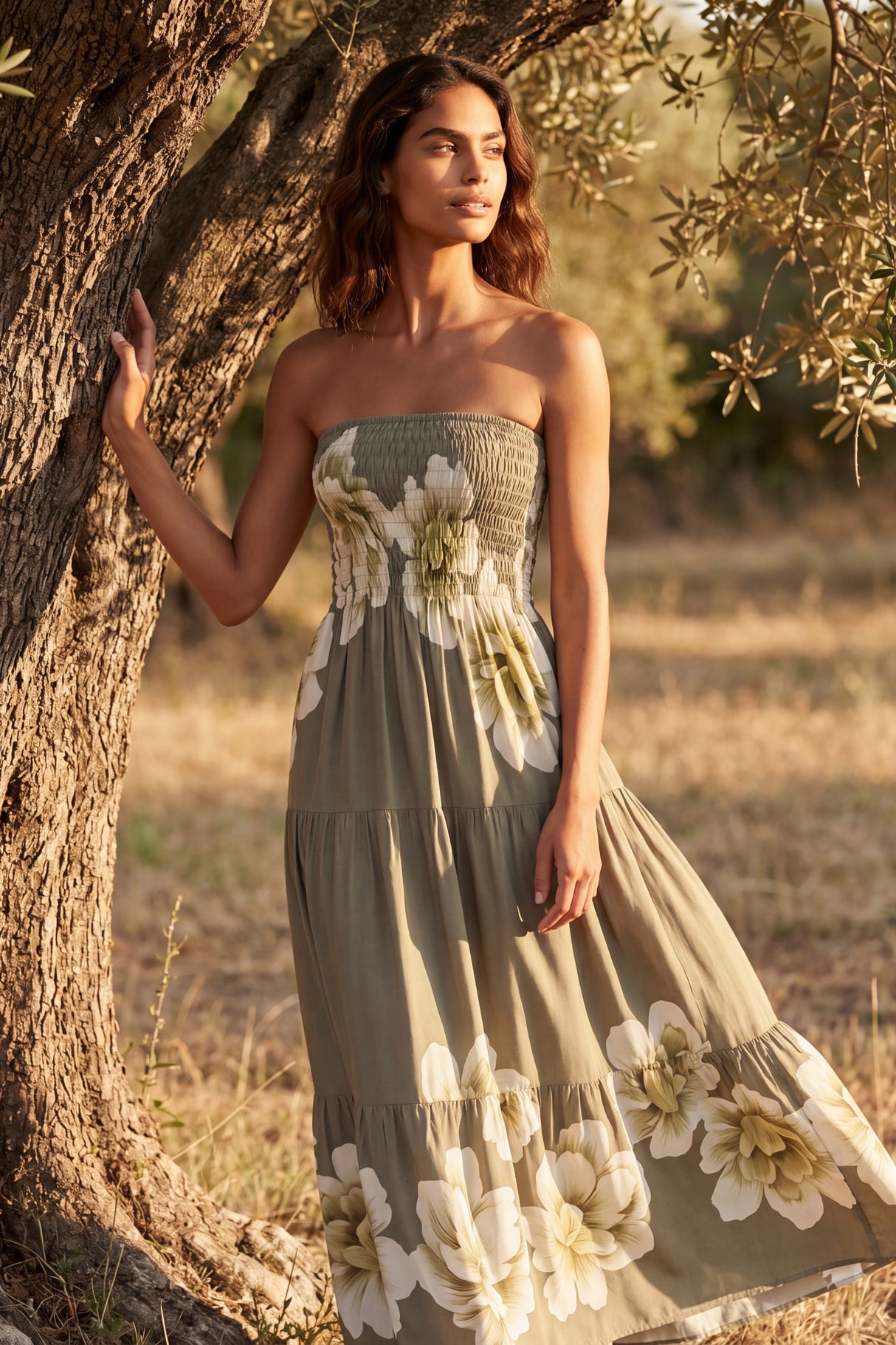 Portia Robe Longue Bustier Imprimé Floral