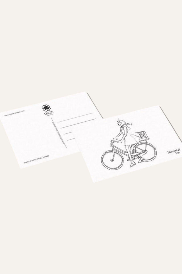 Carte Postale- Fille a Vélo Montréal
