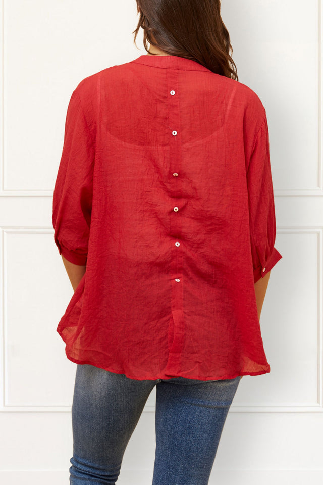 Roxanne Oversized Shirt – Lightweight Semi-Sheer Cotton Blend
